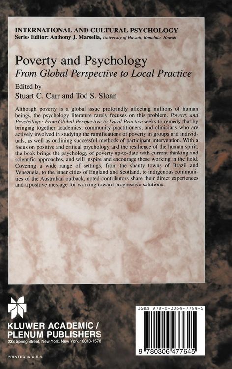 Produktbild: Poverty and Psychology