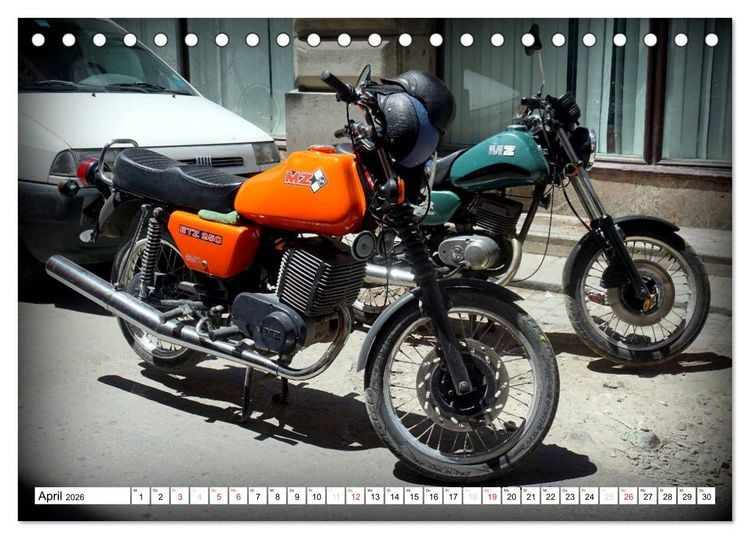 Produktbild: Mythos MZ - Ein DDR-Motorrad auf Kuba (Tischkalender 2026 DIN A5 quer), CALVENDO Monatskalender