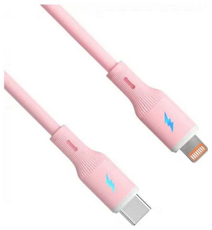 Produktbild: Akyga USB-Kabel USB-C&reg; Stecker, Apple Lightning Stecker 1m Rosa AK-USB-71
