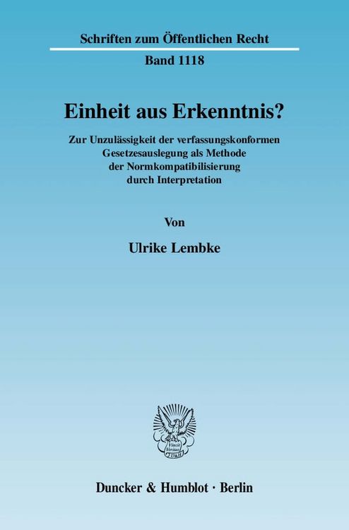 Produktbild: Einheit aus Erkenntnis?