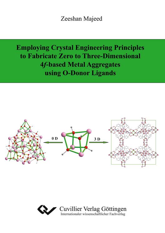 Produktbild: Employing Crystal Engineering Principles to Fabricate Zero to Three-Dimensional 4f-based Metal Aggregates using O-Donor Ligands