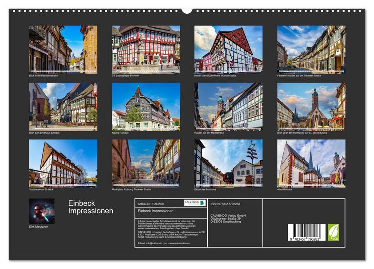 Produktbild: Einbeck Impressionen (hochwertiger Premium Wandkalender 2026 DIN A2 quer), Kunstdruck in Hochglanz