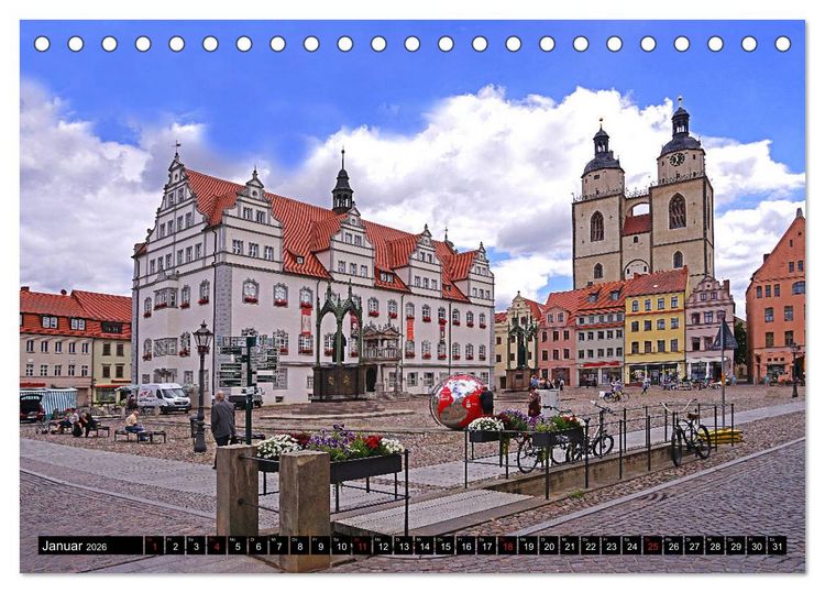 Produktbild: Elberadweg von Lutherstadt Wittenberg bis Hitzacker (Tischkalender 2026 DIN A5 quer), CALVENDO Monatskalender