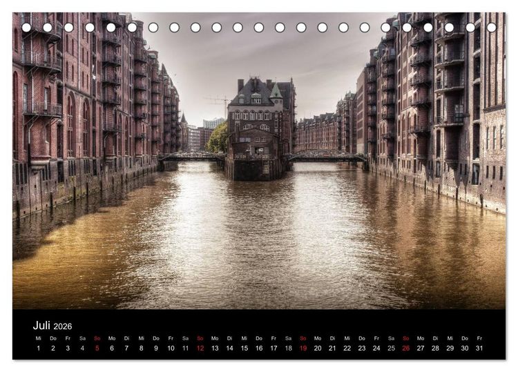 Produktbild: Hamburg (Tischkalender 2026 DIN A5 quer), CALVENDO Monatskalender
