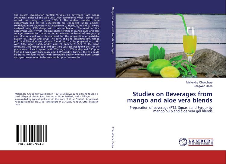Produktbild: Studies on Beverages from mango and aloe vera blends