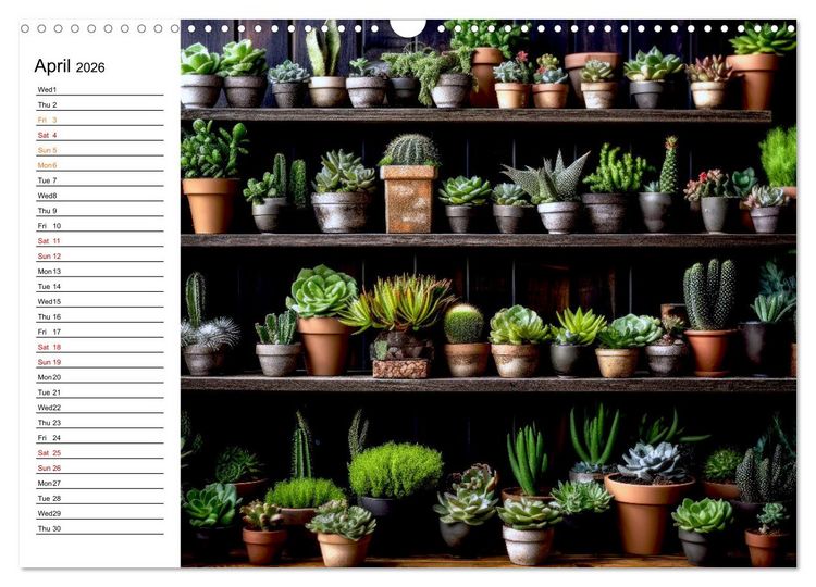 Produktbild: Cacti Wonderland (Wall Calendar 2026 DIN A3 landscape), CALVENDO 12 Month Wall Calendar