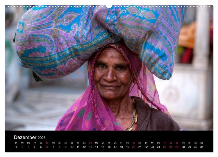Produktbild: Indiens Gesichter (Wandkalender 2026 DIN A2 quer), CALVENDO Monatskalender
