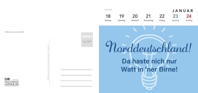 Produktbild: MOIN Postkartenkalender 2027