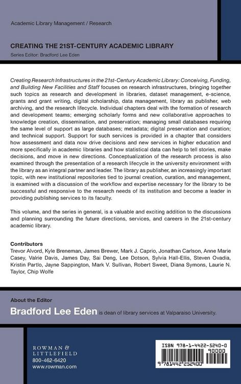 Produktbild: Creating Research Infrastructures in the 21st-Century Academic Library