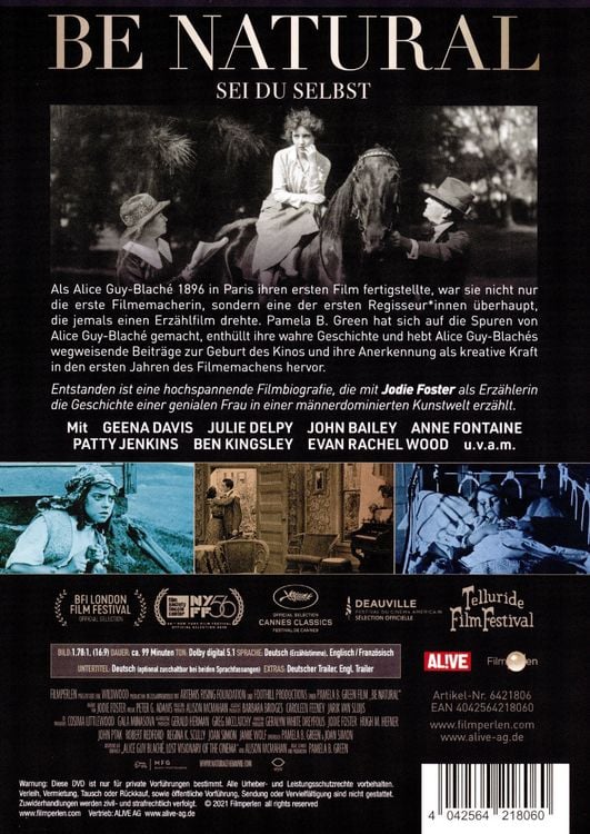 Produktbild: Be Natural - Sei du selbst (Die Filmpionierin Alice Guy-Blach&eacute;)