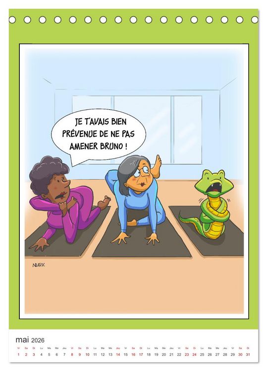 Produktbild: Les Babyboumeurs - Dessins humoristiques (Calendrier de bureau 2026 DIN A5 horizontal), CALVENDO calendrier mensuel