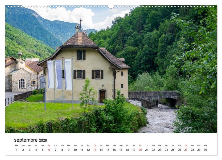 Produktbild: Randonn&eacute;es en Suisse Les Alpes vaudoises (Calendrier mural 2026 DIN A2 vertical) calendrier de bureau