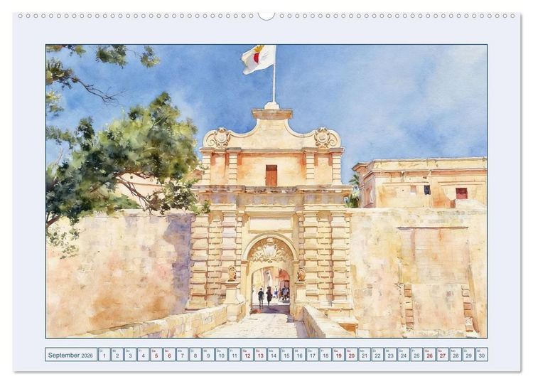 Produktbild: Malta - Perle im s&uuml;dlichen Mittelmeer (Wandkalender 2026 DIN A2 quer), CALVENDO Monatskalender