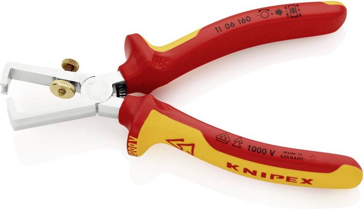 Produktbild: Knipex 11 06 160 Abisolierzange 10mm&sup2; (max) 7 (max) 5mm (max)