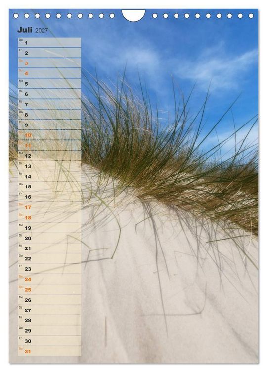 Produktbild: Zwischen D&uuml;nen und Watt / Geburtstagskalender (Wandkalender 2027 DIN A4 hoch), CALVENDO Monatskalender