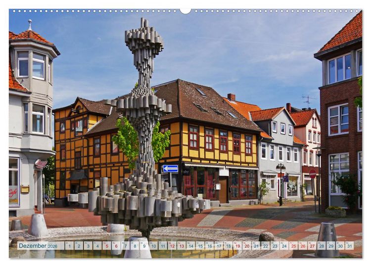 Produktbild: Hansestadt Uelzen. Fachwerk, Kunst und ein ber&uuml;hmter Bahnhof (Wandkalender 2026 DIN A2 quer), CALVENDO Monatskalender