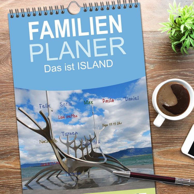 Produktbild: Familienplaner 2026 - Das ist ISLAND mit 5 Spalten (Wandkalender, 21 x 45 cm) CALVENDO
