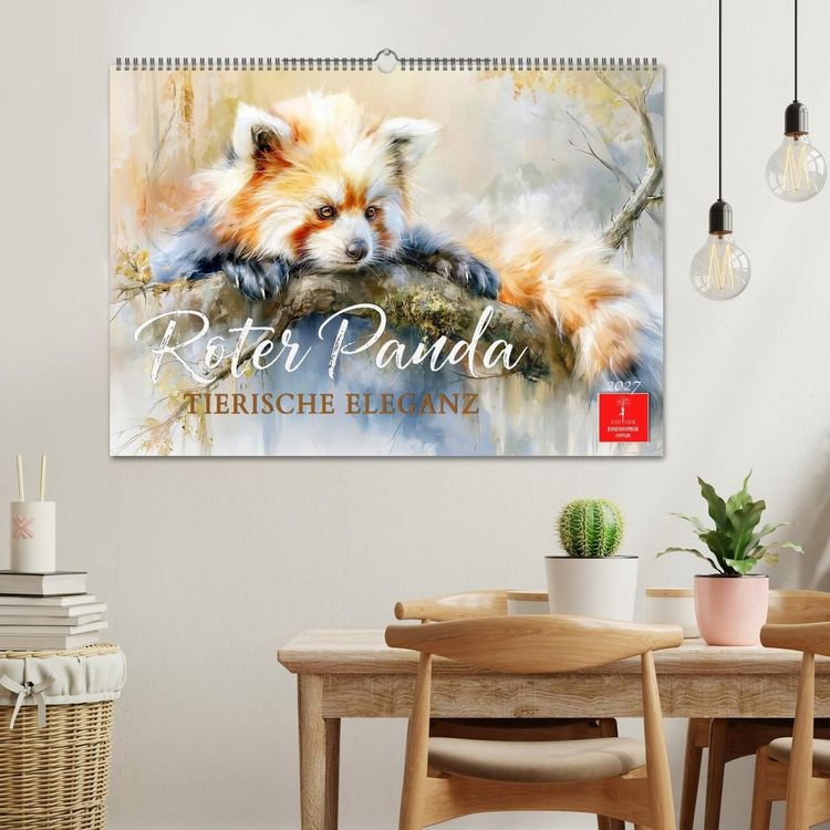 Produktbild: Roter Panda - Tierische Eleganz (Wandkalender 2027 DIN A2 quer), CALVENDO Monatskalender