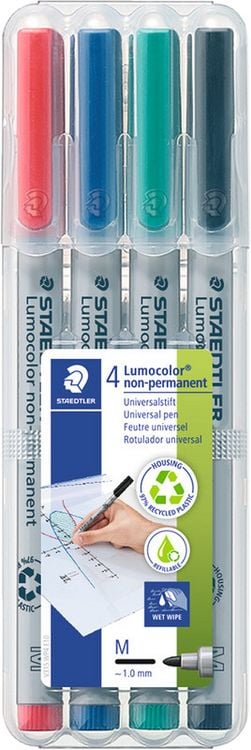 Produktbild: STAEDTLER Universalstift Lumocolor® non-permanent M, 4er Set farbig