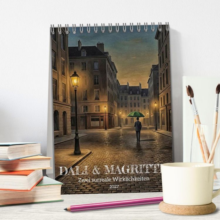 Produktbild: Dali und Magritte: zwei surreale Wirklichkeiten (Tischkalender 2027 DIN A5 hoch), CALVENDO Monatskalender