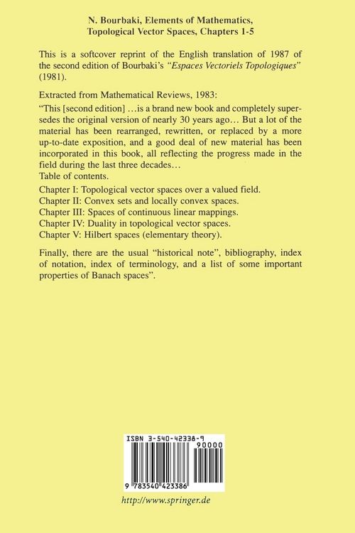 Produktbild: Topological Vector Spaces