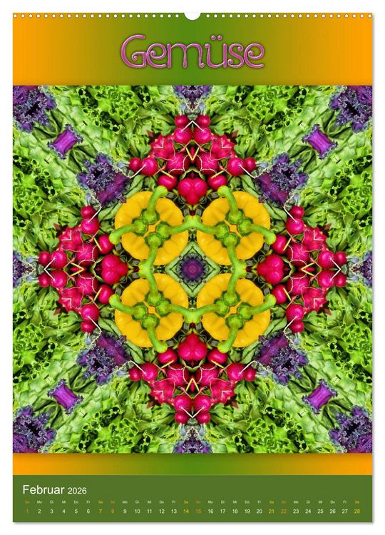 Produktbild: Kulinarische Mandalas (Wandkalender 2026 DIN A2 hoch), CALVENDO Monatskalender