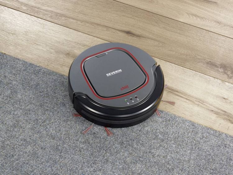 Produktbild: Severin RB 7025 Saugroboter Platin-Grau, Granat Rot, Schwarz inkl. Akku