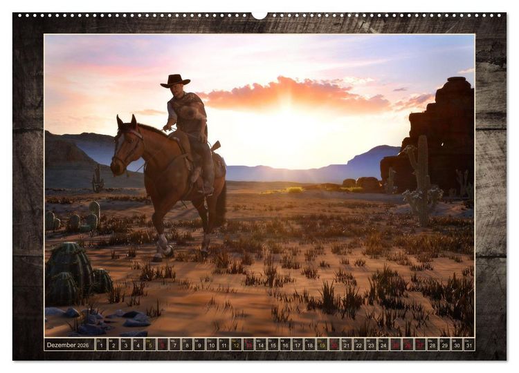 Produktbild: Wild West Outlaws (Wandkalender 2026 DIN A2 quer), CALVENDO Monatskalender