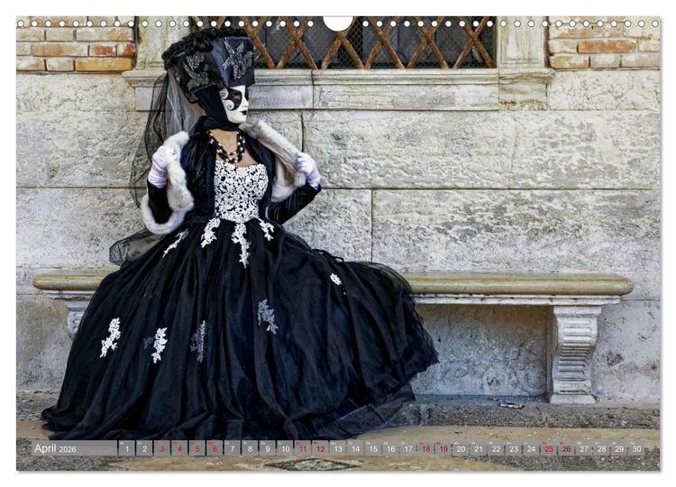 Produktbild: neunziggrad I photoart: der karneval von venedig (Wandkalender 2026 DIN A3 quer), CALVENDO Monatskalender
