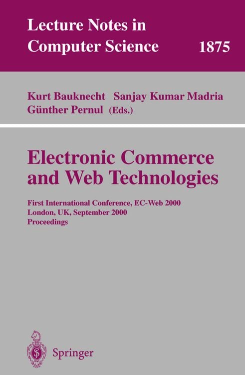 Produktbild: Electronic Commerce and Web Technologies