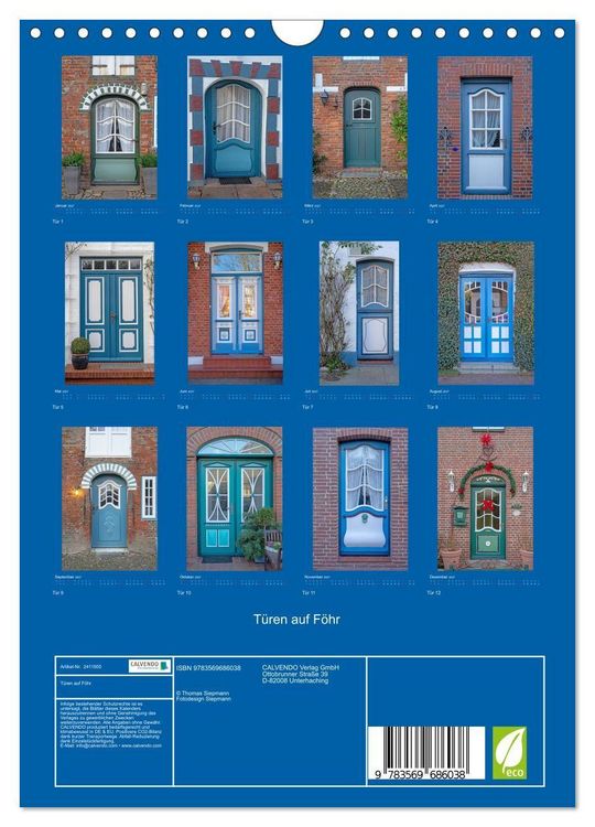 Produktbild: T&uuml;ren auf F&ouml;hr (Wandkalender 2027 DIN A4 hoch), CALVENDO Monatskalender