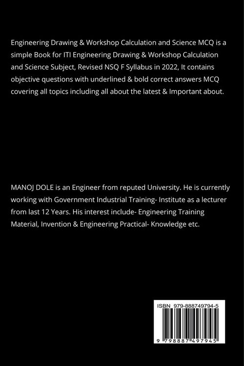 Produktbild: Engineering Drawing & Workshop Calculation and Science MCQ