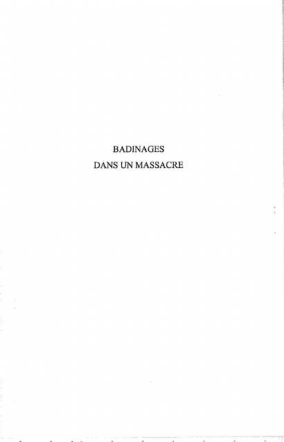 Produktbild: Badinages dans un massacre