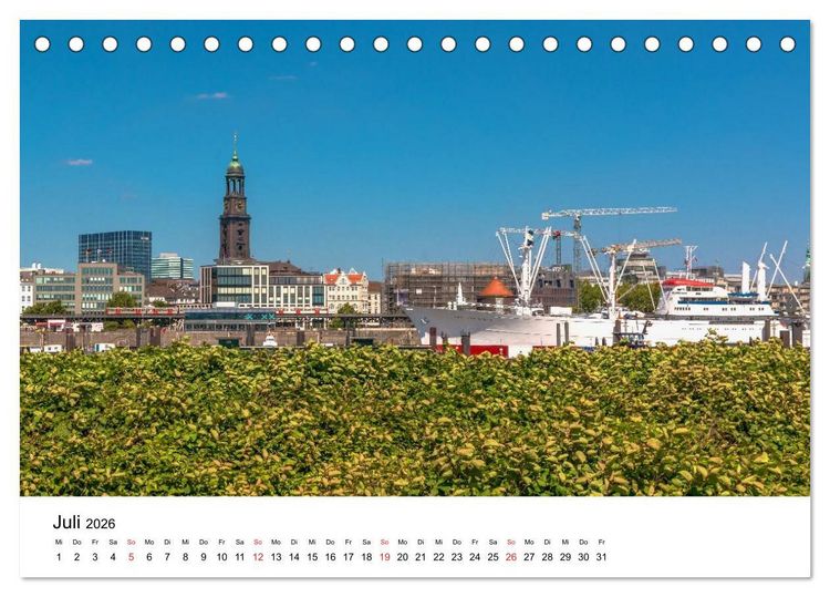 Produktbild: Gr&uuml;nes Hamburg (Tischkalender 2026 DIN A5 quer), CALVENDO Monatskalender