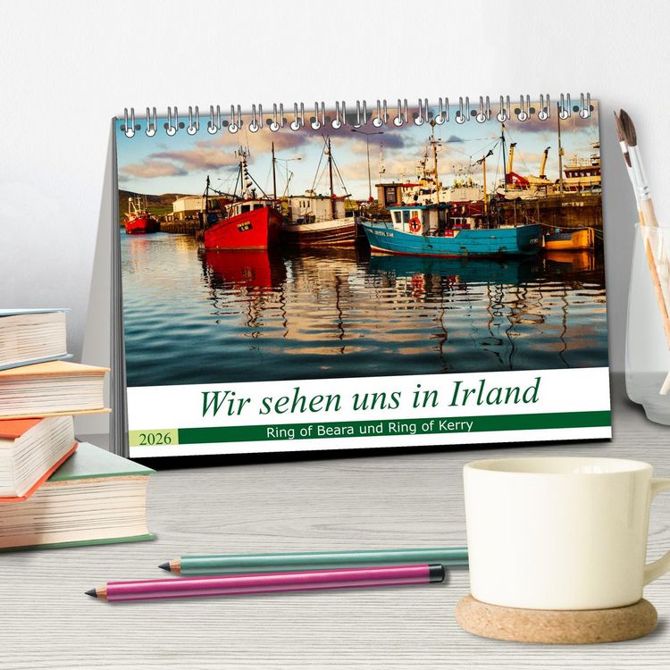 Produktbild: Wir sehen uns in Irland - Ring of Beara und Ring of Kerry (Tischkalender 2026 DIN A5 quer), CALVENDO Monatskalender