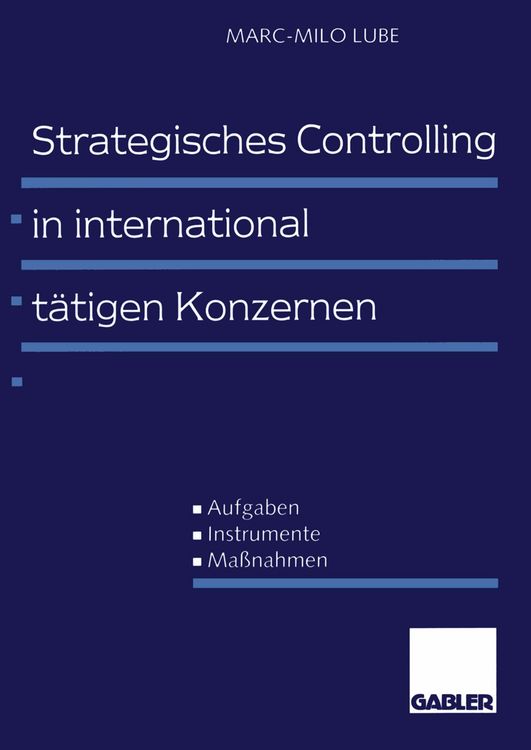 Produktbild: Strategisches Controlling in international t&auml;tigen Konzernen