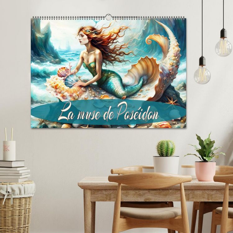 Produktbild: La muse de Pos&eacute;idon (Calendrier mural 2026 DIN A2 vertical), CALVENDO calendrier mensuel