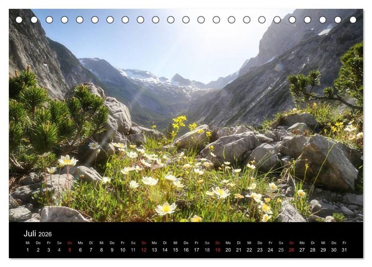 Produktbild: Bergblicke - Karwendel (Tischkalender 2026 DIN A5 quer), CALVENDO Monatskalender