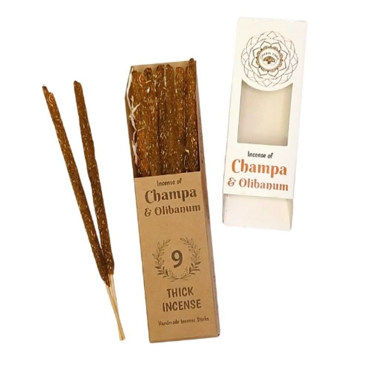 Produktbild: R&auml;ucherst&auml;bchen Green Tree Champa & Olibanum Botanical Incense, 9 dicke St&auml;bchen