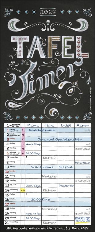 Produktbild: Tafel Timer 2027