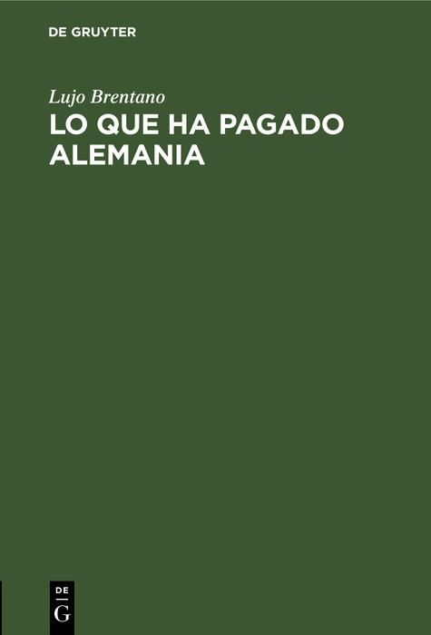 Produktbild: Lo que ha pagado Alemania