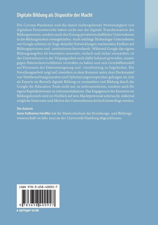Produktbild: Digitale Bildung als Dispositiv der Macht