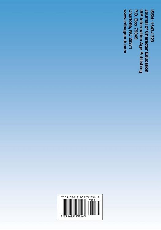 Produktbild: Journal of Character Education Vol 12 Issue 1
