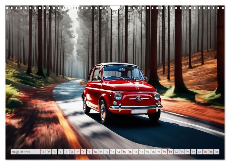 Produktbild: Virtual Classic Cars (Wandkalender 2026 DIN A3 quer), CALVENDO Monatskalender