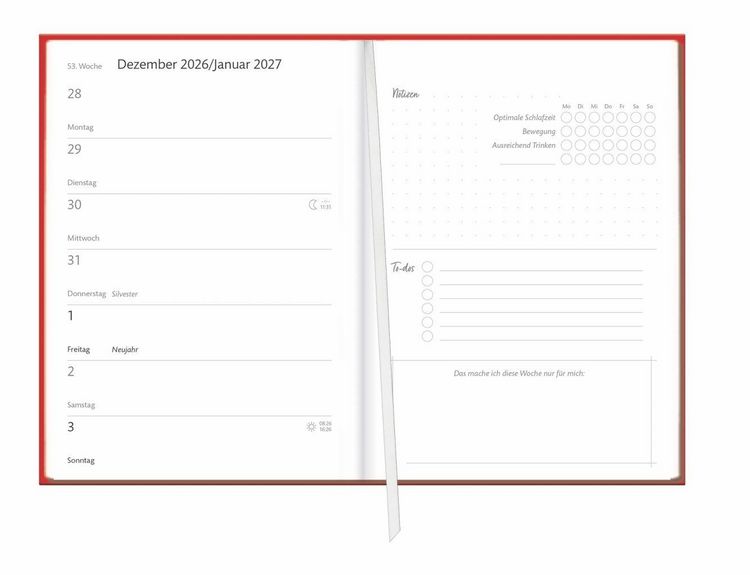 Produktbild: Kalenderbuch A6 koralle 2027