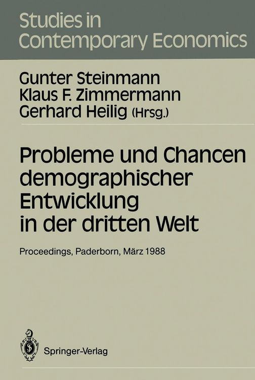 Produktbild: Probleme und Chancen demographischer Entwicklung in der dritten Welt