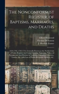 Produktbild: The Nonconformist Register, of Baptisms, Marriages, and Deaths