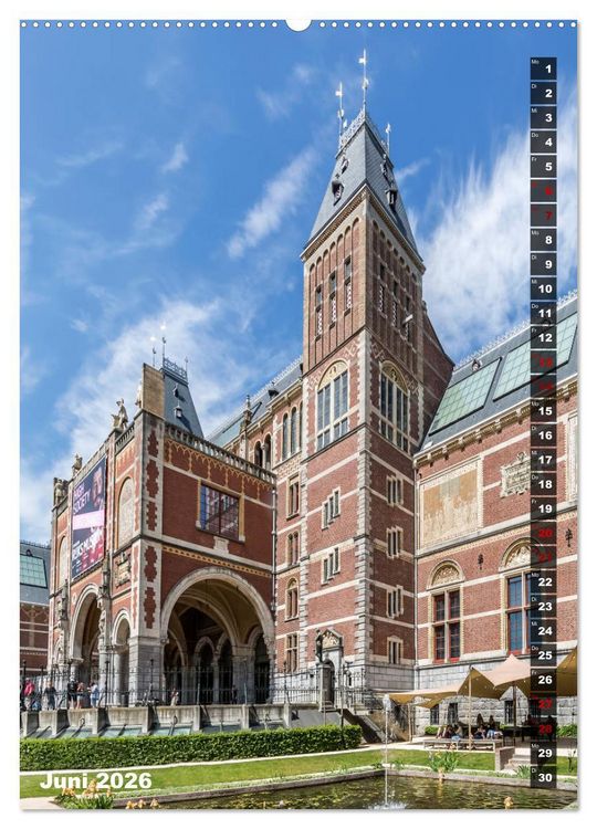 Produktbild: AMSTERDAM Charmantes Stadtherz (Wandkalender 2026 DIN A2 hoch), CALVENDO Monatskalender