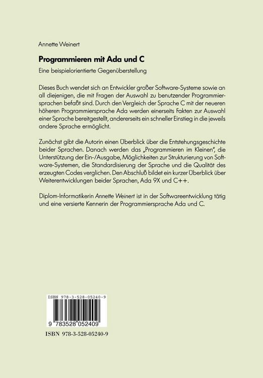 Produktbild: Programmieren mit Ada und C