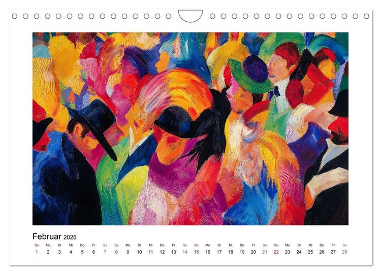 Produktbild: Expressionistisch durchs Jahr (Wandkalender 2026 DIN A4 quer), CALVENDO Monatskalender